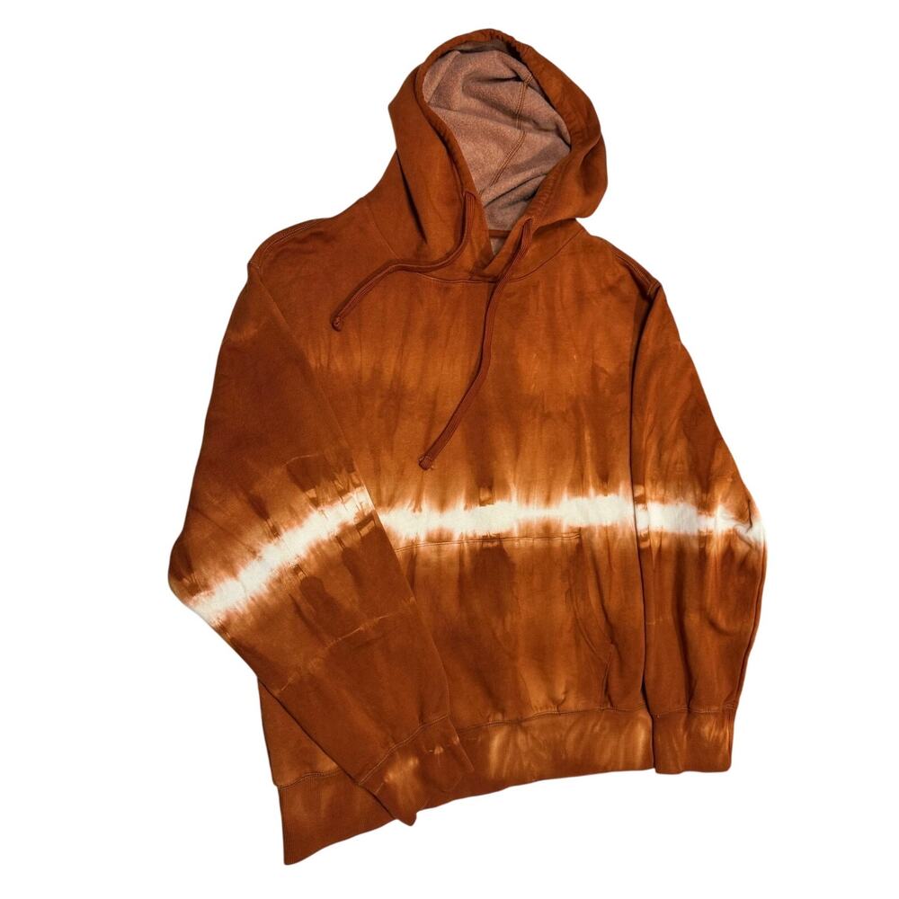 Sun Stone Orange White Hoodie Size XL Pullover